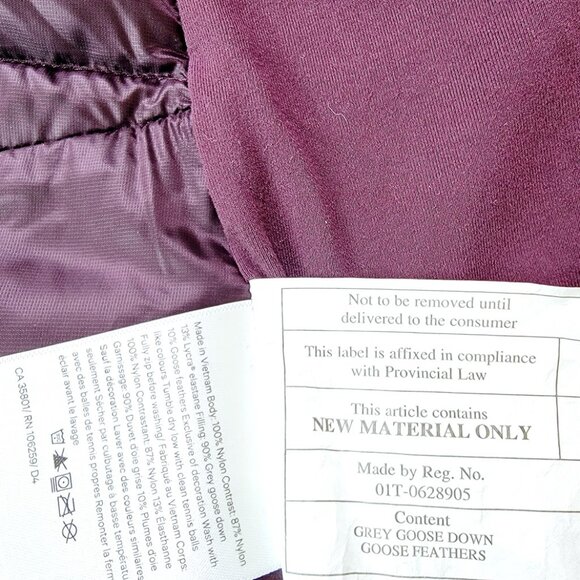 Lululemon Women's Plum Sleeveless Down For A Run Full-Zip Puffer Vest Size 2 - Picture 11 of 12